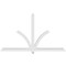 Ekena Millwork Redmond Architectural Grade PVC Gable Bracket, 96"W x 56"H x 4"D x 4"F, 14/12 Pitch GBP096X56X0404RED00 - alternate 4
